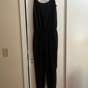 Athleta Roaming Black scoop neck Jumpsuit